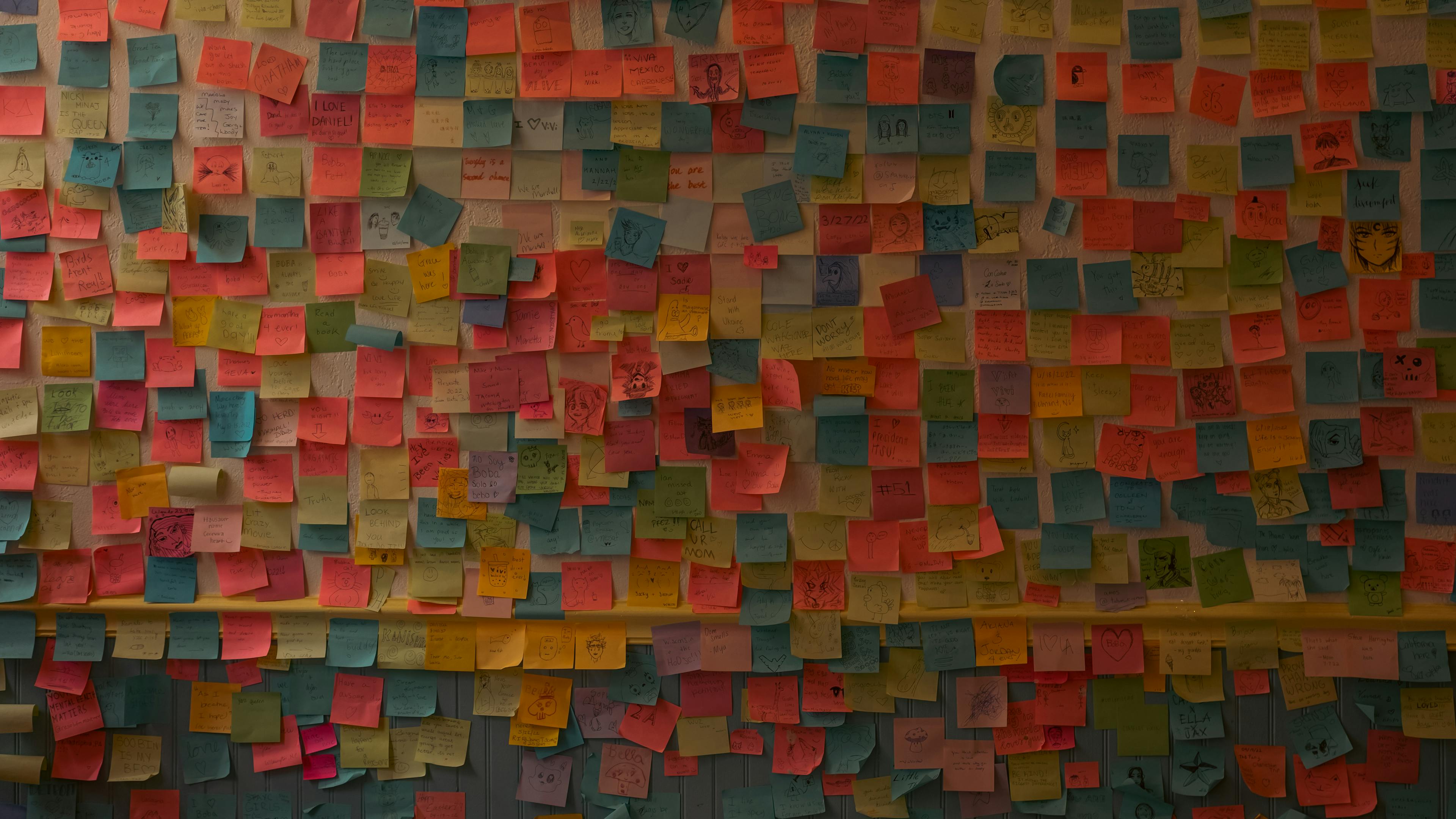 Operations workflow kanban board with organized sticky notes, illustrating SOPs that scale
